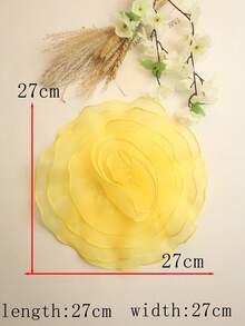Extra Large Plain Organza Multi-Layer Ruffled Fabric Flower, Simple Design For DIY Clothing, Wedding Dress, Garment Accessories - Multicolor - View 23