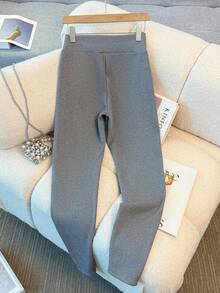 Franclia 女士紧身裤，女士保暖内衬紧身裤 - 深灰色 - 查看 2