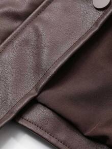 Dazy-Less Women's Loose Casual City Style Faux Leather Jacket, Autumn/Winter