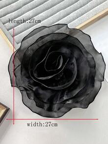 Extra Large Plain Organza Multi-Layer Ruffled Fabric Flower, Simple Design For DIY Clothing, Wedding Dress, Garment Accessories - Multicolor - View 46