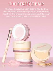 SHEGLAM Sharp Moves Triangle Brush Brand Beauty Makeup Face Paint Cosmetic For Women Girls Perfect For Fall Winter Ideal For Y2K Fancy Fashion Suitable For Birthday Christmas Present Party Ready Best Color