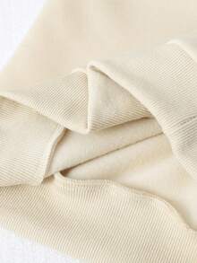 SHEIN Bộ 3 áo nỉ cổ tròn tay dài quá khổ cho bé gái, quần thể thao rộng rãi, bộ đồ mùa thu/đông - Nhiều màu - Xem 6