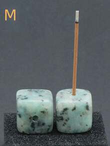 SHEIN 1 件，天然石香座，方形香棒座天然石工艺饰品，迷你香棒底座支架燃烧器饰品房间装饰卧室配件家居用品配件万圣节、幽灵、秋季、节日、节日圣诞节、冬季、节日、节日