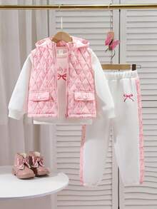 Genkimix Kids Bộ 3 món áo nỉ, áo vest và quần in họa tiết bướm cho bé gái, Thu/Đông - Nhiều màu - Xem 9