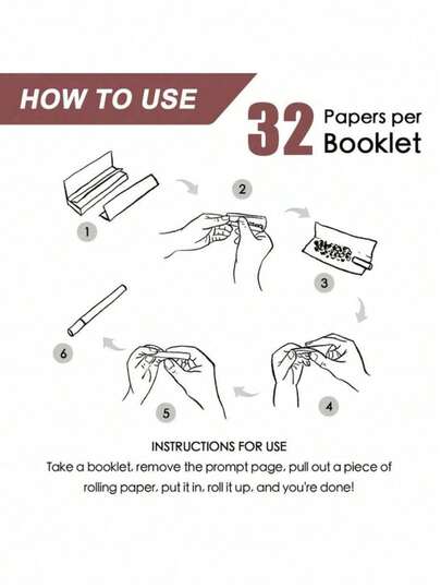 1/2/5/12/24 Livres, 32 Feuilles de Cigarette + 32 Filtres par Livre, Taille 110mm avec Rouleau de Filtre, Combustion Lente et Stable, Facile à Utiliser, Gadget Ménager, Cadeau pour Amis Kit de Fabrication de Cigarettes DIY pour Rouler des Cigarettes Cadeau pour Fumeurs pour Père, pour Petit-ami Retour à l'École Décoration de Salon Décorations de Noël Décoration de Cuisine Décorations de Mariage