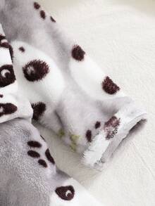 Cozy Pixies Accappatoio con cappuccio in pile spesso con stampa di dinosauri cartoni animati per bambini maschi, con apertura anteriore