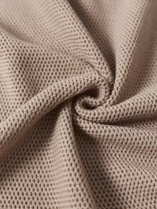 EMERY ROSE Poncho de punto de unicolor con lazo para mujer talla grande, cárdigan simple y elegante para otoño - Caqui - Ver 8