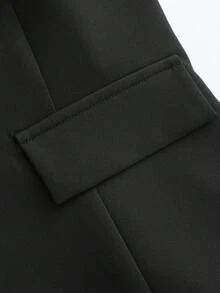 Écloséra 法式休闲百搭简约单扣宽松拼接条纹袖口西装外套，休闲夹克，商务休闲装，秋季/春季