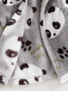 Cozy Pixies Accappatoio con cappuccio in pile spesso con stampa di dinosauri cartoni animati per bambini maschi, con apertura anteriore