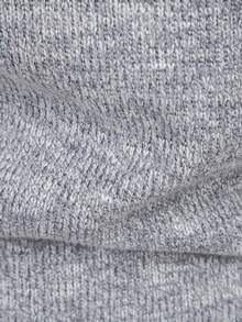 Manfinity Mode Men's Autumn/Winter Long Sleeve Zip-Up Casual Thermal Lined Knit Cardigan, Fall Winter - Light Grey - View 5