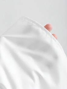 Sweetra Women's New Collegiate Basic Minimalist Commuter Cinched Waist Long Sleeve Tie Collar Blouse - White - View 8