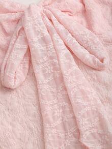 Sweetra Bandeau Butterfly Textured Print Cropped Top