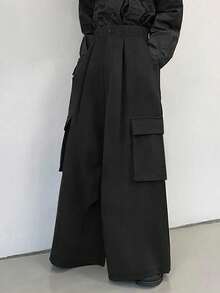 Manfinity Roghcode Men Pants,Back To School, For Fall - Black - View 3