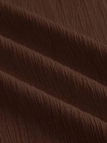 SHEIN EZwear Set de 2 pantalones de tallas grandes para mujer en color marrón chocolate y negro