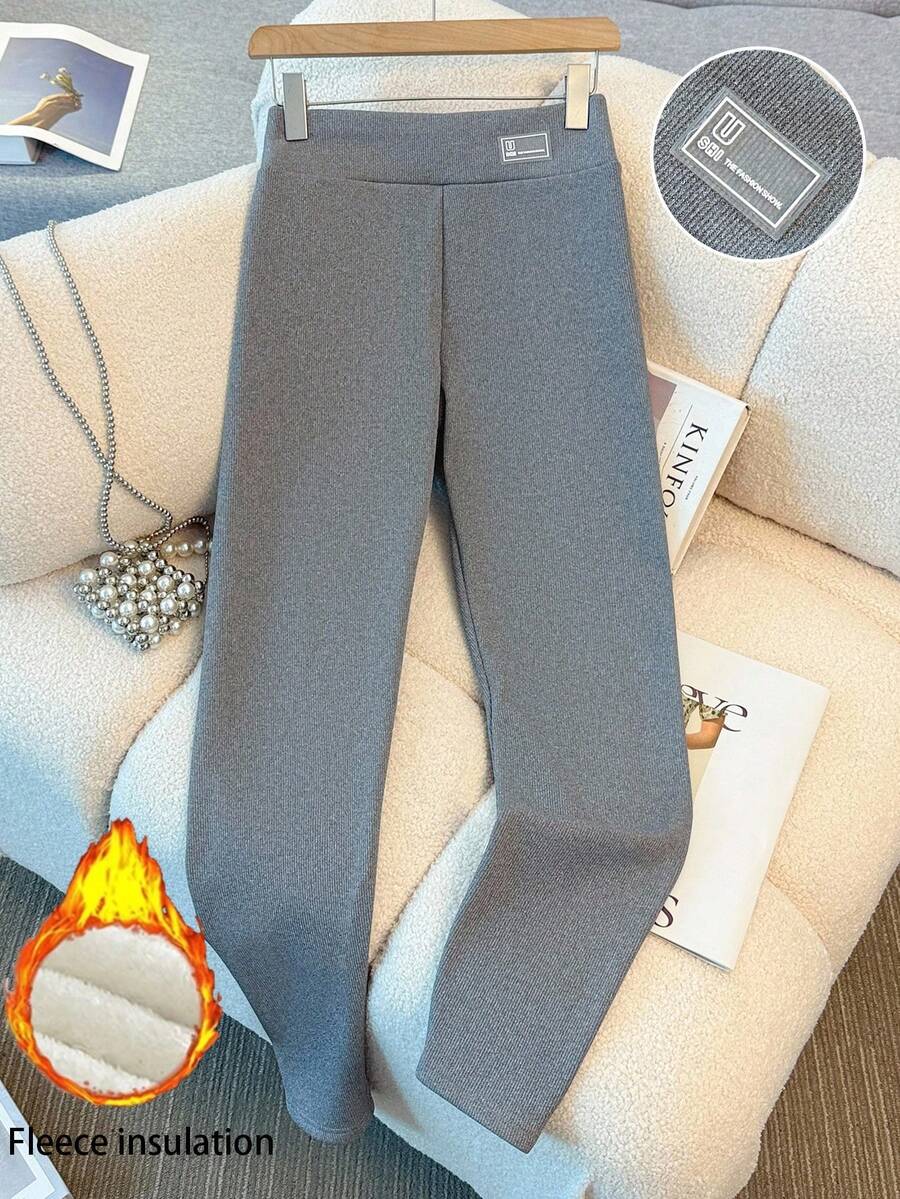 Franclia 女士紧身裤，女士保暖内衬紧身裤 - 深灰色 - 查看 1