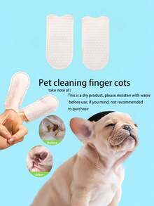 Pet Oral Cleaning Finger Covers Disposable Cats And Dogs To Remove Stones And Tartar Finger Toothbrush Factory Wholesale. - White - View 1