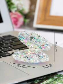 SHEIN 1 件水晶仿珍珠贝壳装饰展示，生日礼物，生日礼物，毕业礼物 - 彩色 - 查看 4