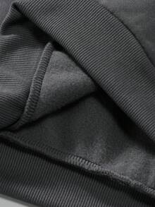 PAVTROS Manfinity Streetrush 男士创意拼布宽松图案文字刺绣运动衫套装，灰色男士运动服套装男士两件套男士慢跑套装男士套装男士两件套，返校，羊毛两件套，秋冬装