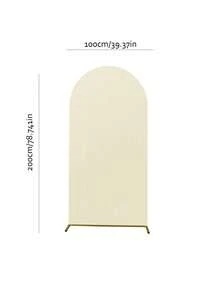 SHEIN 1 pièce Couvre-porte en arc beige unicolore - Couvre-arc décoratif de style moderne en polyester élastique en forme de U, lavable, convenant pour les festivals, les mariages et l'usage domestique