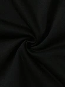 SHEIN Striped Patchwork Casual Maternity Sweatshirt - Black - View 7