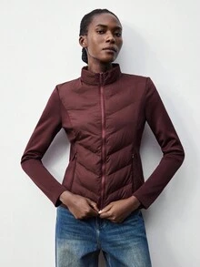 Maija Women's Solid Color Long Sleeve Zipper Front Casual Winter Jacket A Must-Have For Autumn And Winter: A High-End, Comfortable, Vintage-Style Jacket Business Casual Women's Office Wear Low-Key Old Money Style Effortless Temperament High-End Urban Commuting King Magazine Editor-In-Chief Same Style Urban Social Vacation Party Wear Charming Women's Airport Clothing Stockholm Style All-Season Winter Clothes