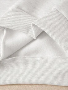 INAWLY Women's Fashionable Versatile Letter Print Casual Sweatshirt Sweatshirt