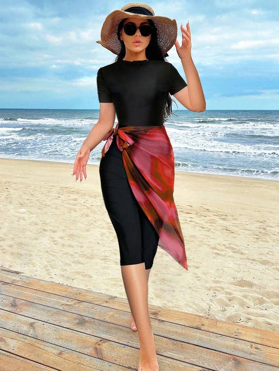 SHEIN 女士夏季海滩度假布基尼套装 - 彩色 - 查看 1