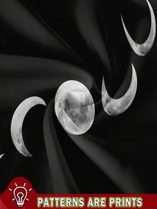 SHEIN LUNE 休闲简约月亮设计无袖连衣裙，夏装