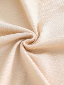 Suéter casual de manga larga con cuello en V y estampado de jacquard de girasol lindo para niñas preadolescentes - Albaricoque - Ver 6