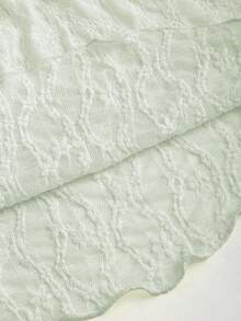 Sweetra Cropped Tube Top With Bowknot Textured Print