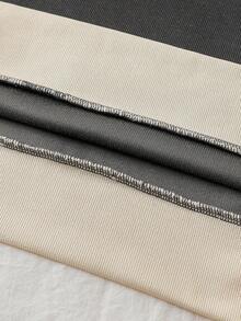 Sparklyn 2 sztuki/zestaw bluza z długim rękawem i kołnierzykiem koszulowym dla młodych dziewcząt, w kolorze szarym, z elastycznym pasem i szerokimi nogawkami, dopasowany krój, styl casualowy, wiosna/jesień