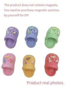 SHEIN 3/6/9/12pcs/Cartoon Slippers Accessories, Cute Decorative Plastic Oval Accessories Set, Fun Whiteboard And Office Accessories, Perfect For Home Decoration Gifts On Thanksgiving, Christmas, And Halloween