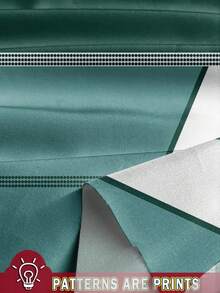 EMERY ROSE Blusa holgada de mujer de cuello redondo con patrón de empalme geométrico minimalista casual, adecuada para el verano