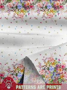 SHEIN Clasi Romantic Printed Ladies Shirt Simple And Fashionable Casual Daily Suitable For Going Out Chic Blouses For Women - Multicolor - View 3