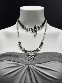 EgrlEra 女式简约撞色饰边抹胸紧身连衣裙，夏季 - 灰色 - 查看 4