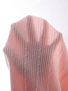 3pcs Girls Turtleneck Ribbed Twist Rope Double Ruffle Hem Long Sleeve Sweater, Black/Pink/Beige, Versatile Warm & Soft Undershirt Fall Winter - Multicolor - View 7