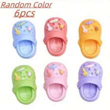 SHEIN 3/6/9/12pcs/Cartoon Slippers Accessories, Cute Decorative Plastic Oval Accessories Set, Fun Whiteboard And Office Accessories, Perfect For Home Decoration Gifts On Thanksgiving, Christmas, And Halloween