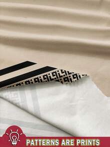 EMERY ROSE Casual Minimalist Geometric Pattern Plus Size Dress, Suitable For Summer Suitable For Going Out Chic Dress - Multicolor - View 3