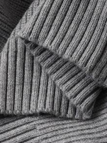 DAZY Ensemble élégant de 2 pièces pour le bureau/la maison : pull tricoté ample à encolure en V et débardeur minimaliste de couleur unie, convient pour l'automne et l'hiver - Gris - Voir 9