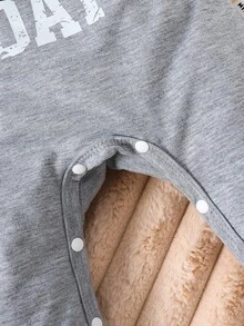 SHEIN Playful Pals 3pcs Baby Boy Casual Outfits, Letter Print Crew Neck Long Sleeve Jumpsuit, Autumn - Multicolor - View 7