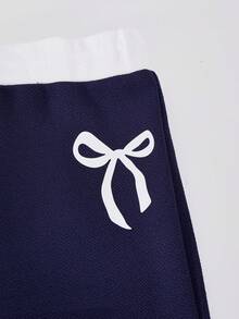 女童喇叭裤，修身版型，衣橱必备单品，释放你内心的时尚女神 - 藏蓝色 - 查看 11