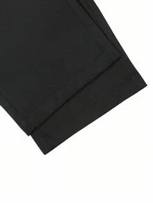 Manfinity Bizformal Men's Black Suit Pants, Waistband Design, Business Casual Straight Leg Trousers Sumwon Black Dress Pants Men Men Black Dress Pants Mens Pleated Suit Pants Black Slacks For Men Mens Black Pleated Pants Men S Pleated Suit Pants Black Pant Men Slim Fitted Elastic Pants