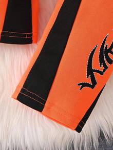 SHEIN Playful Pals Set de 2 piezas con chaqueta con capucha de manga larga con cremallera y bordado de letras, y pantalones con bordado de letras para niños pequeños. Estilo informal suave y cómodo, adecuado para salidas, juegos al aire libre, vacaciones y uso diario en otoño/invierno