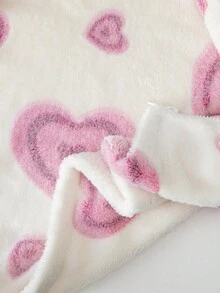 SHEIN Tween Girls' Khaki Patchwork Plaid 2-Pocket Loose Casual Hooded Jacket, Autumn/Winter Fall - Pink - View 8