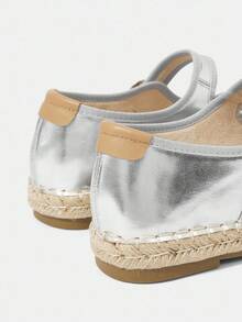 Styleloop 女士时尚银色平底鞋，适合圣诞派对、音乐节、秋季 - 銀色 - 查看 5