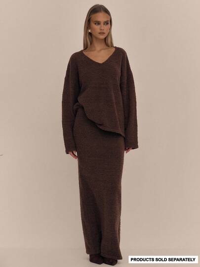 MUSERA Soft Low Waist Maxi Knit Skirt Spring Y2K 90's Casual Cute Easter Basics Summer Holiday Airport Fall Autumn Winter Everyday Office Christmas Thanksgiving Chic