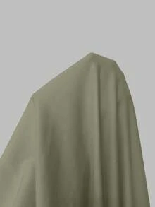 GlowEve 女士优雅撞色饰边腰带西装外套，简约杏色，高品质通勤风格，纯色百搭长袖夹克 - 橄欖綠 - 查看 4