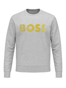 Hugo Boss 男士休闲宽松圆领长袖套头衫，百搭 - 057 淺綠色 - 查看 4
