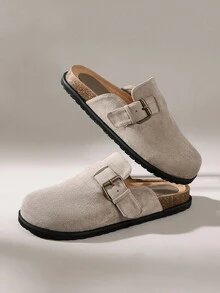 Solecia Women's Casual Slip-On Flat Mules For Christmas Fall Shoes - Khaki - View 6