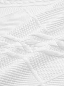 Manfinity NXTstreet Hanorac bărbătesc casual, tricotat în culori contrastante, cu jumătate de nasture, toamnă, iarnă - Multicolor - Vizualizare 7